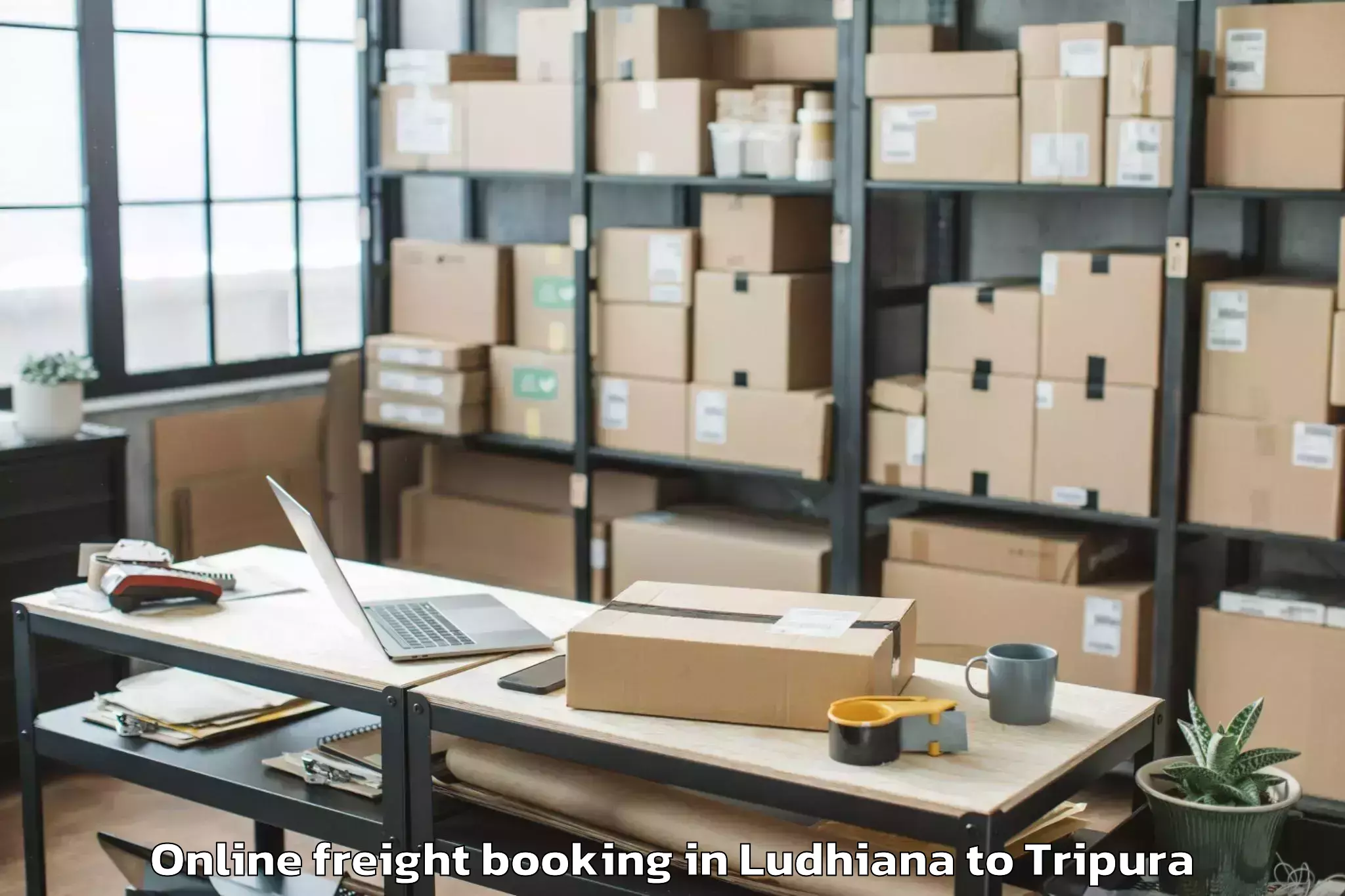 Leading Ludhiana to Udaipur Tripura Online Freight Booking Provider